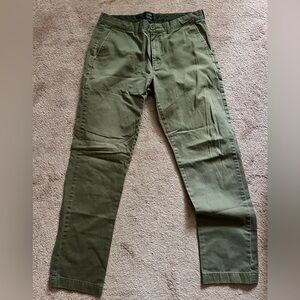 J. Crew Men's olive Green Chinos - The Sutton